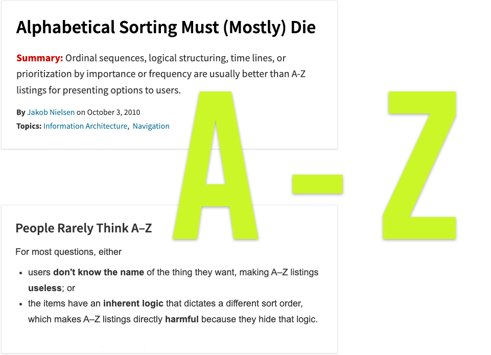 A-Z search